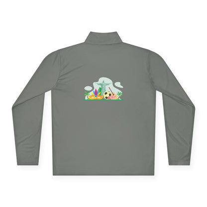 Brazil Vibrant Yellow Green Unisex Quarter-Zip Pullover