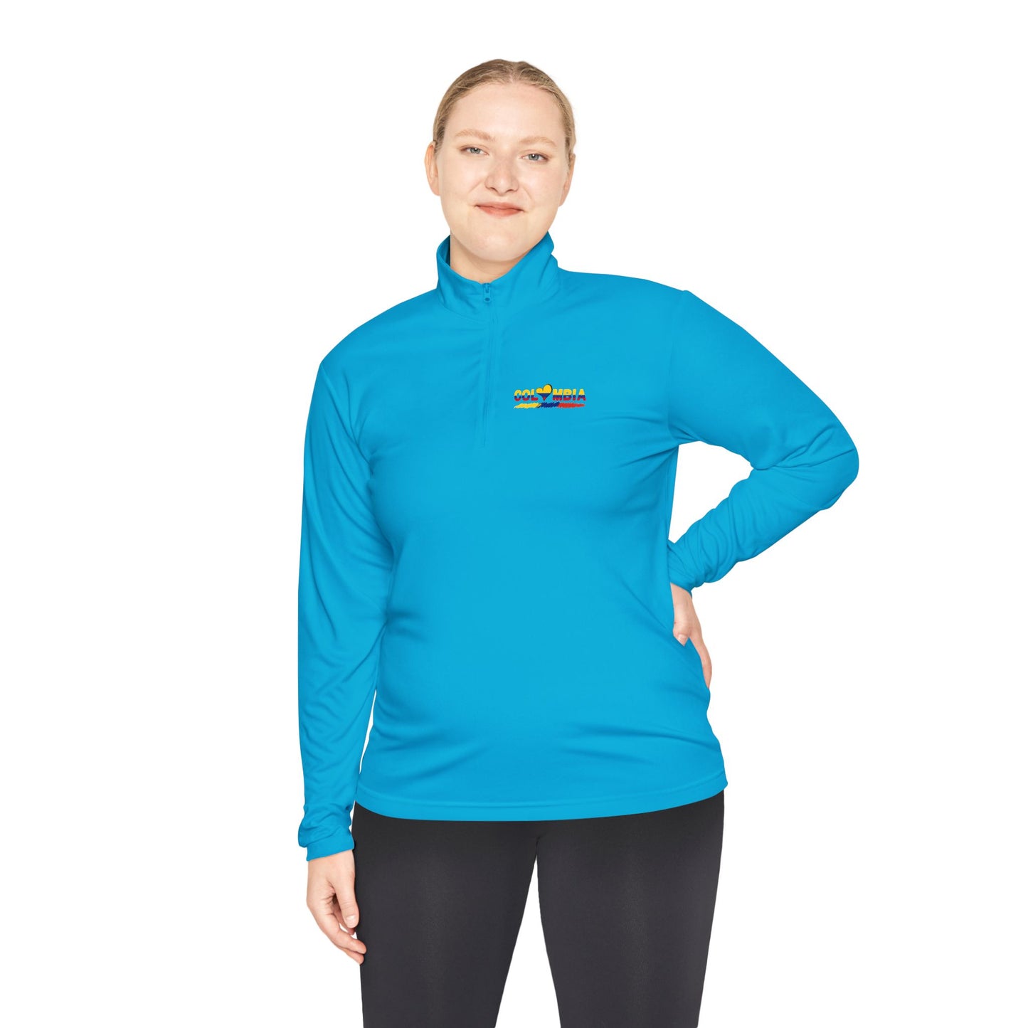 Colombia Flag Heart Unisex Quarter-Zip Pullover | Patriotic Pride