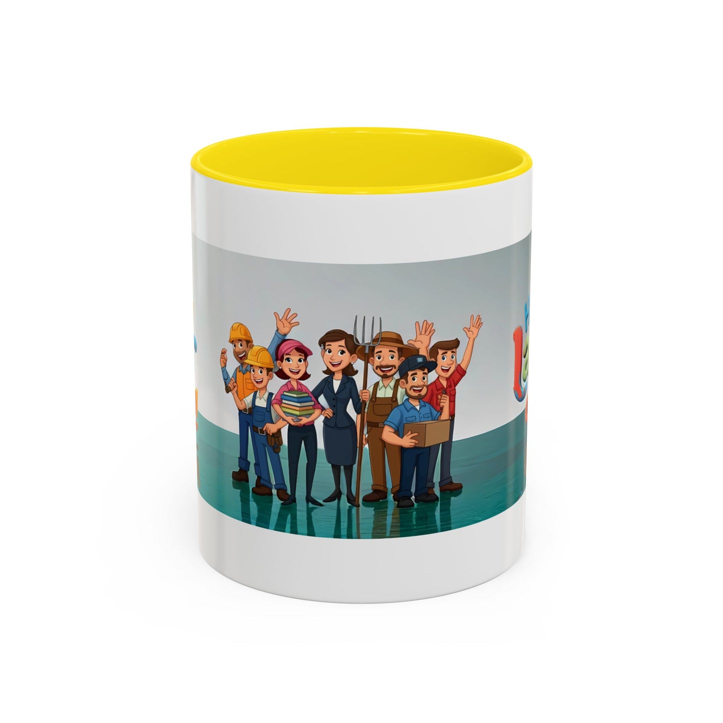 Happy Labor Day! Personalized Cartoon Mug - Worker Appreciation Gift