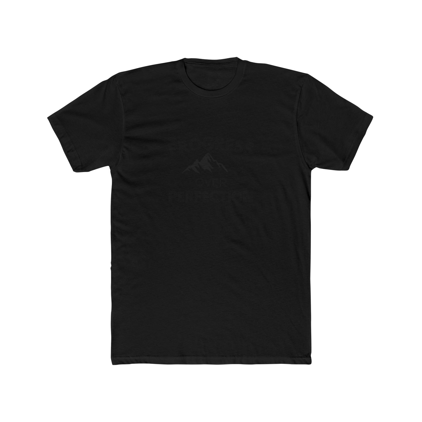 Progress Over Perfection Mountain Unisex Cotton Tee | Motivational