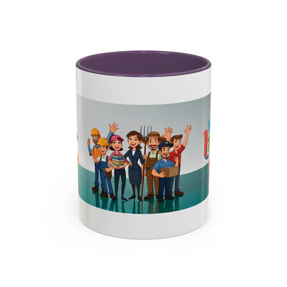Happy Labor Day! Personalized Cartoon Mug - Worker Appreciation Gift