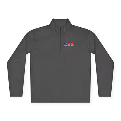 Patriotic Statue of Liberty Quarter-Zip Pullover | USA Flag Design