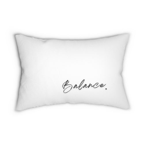 Balance Lumbar Pillow | Minimalist Script Wellness Cushion