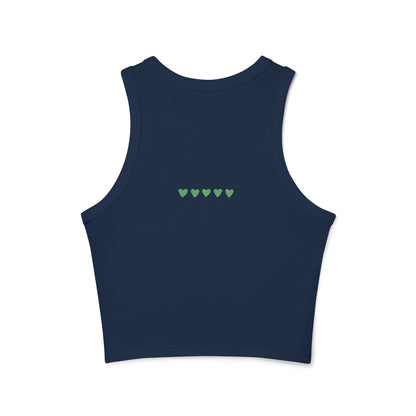 Peace Love Heart Women's Racer Tank Top | Mindful Fashion