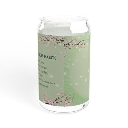 Wellness Journey Sipper Glass | Hydration Habit Tracker