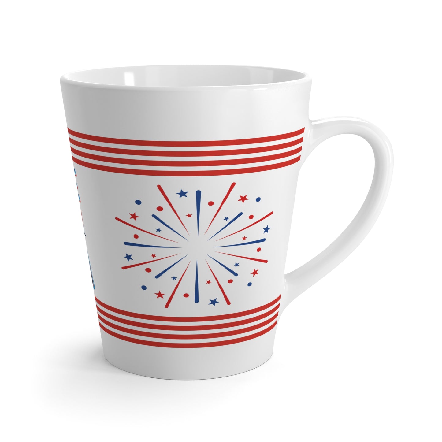 Made in USA Patriotic Latte Mug | July 4th Coffee Gift