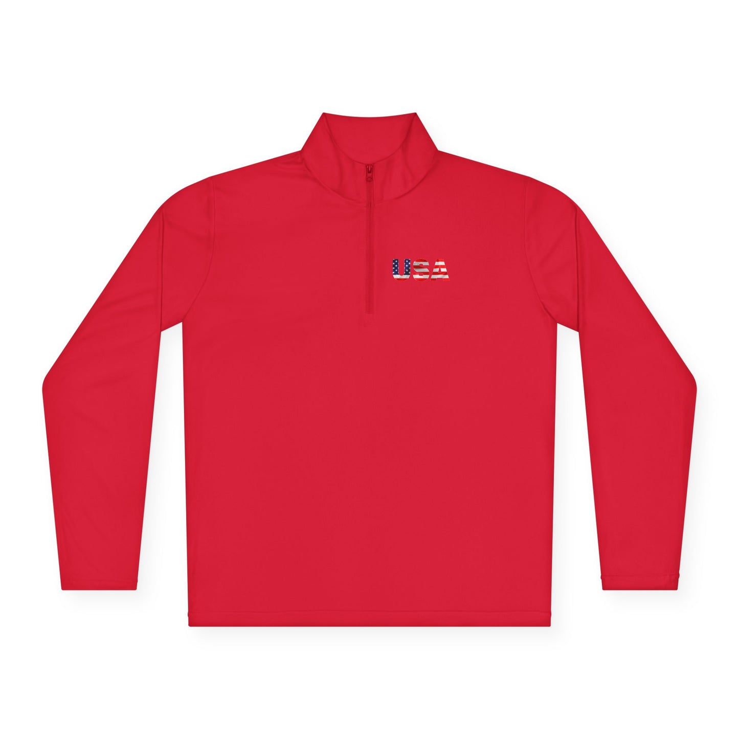 Patriotic Statue of Liberty Quarter-Zip Pullover | USA Flag Design