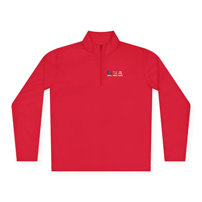 Patriotic Statue of Liberty Quarter-Zip Pullover | USA Flag Design