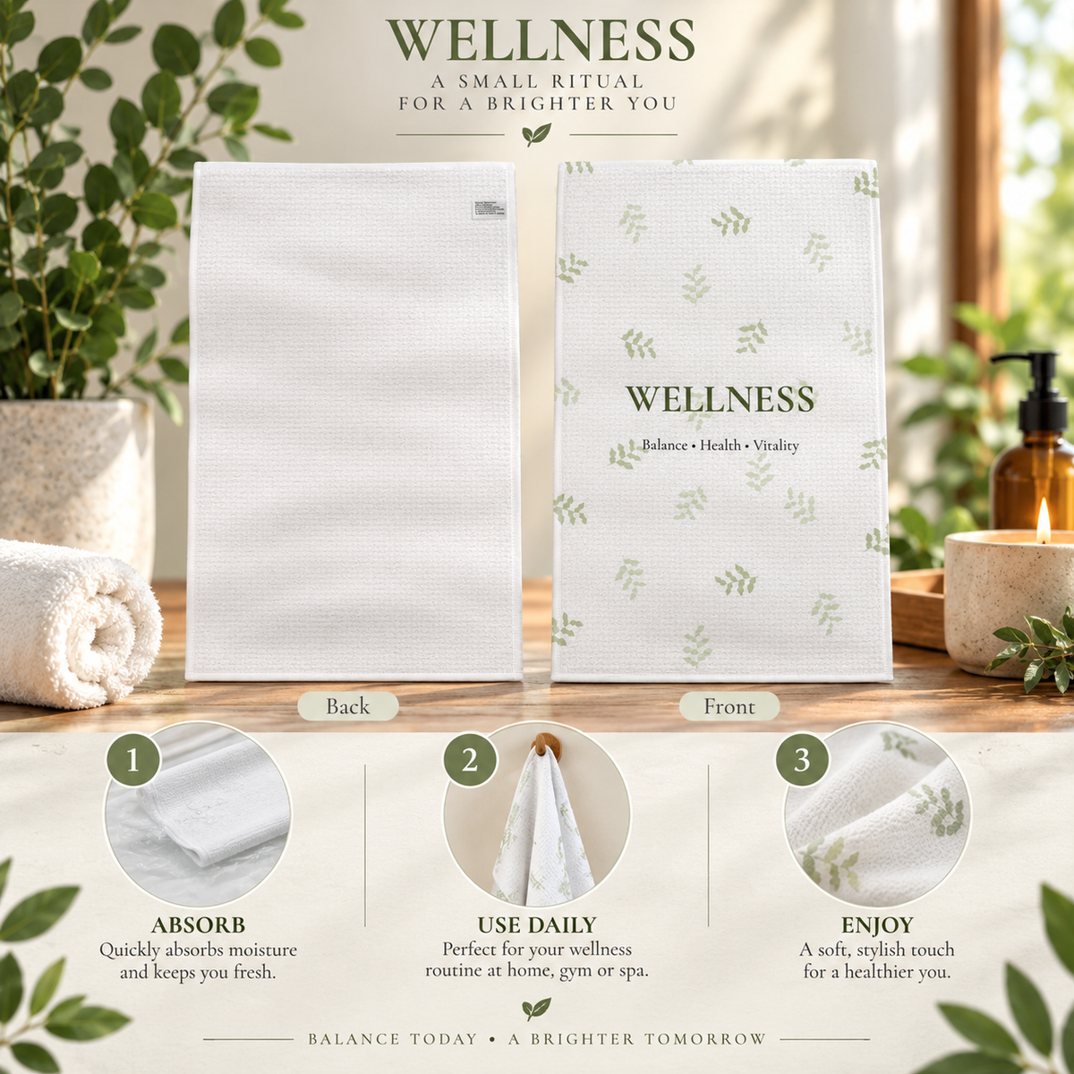 Wellness Balance Tea Towel