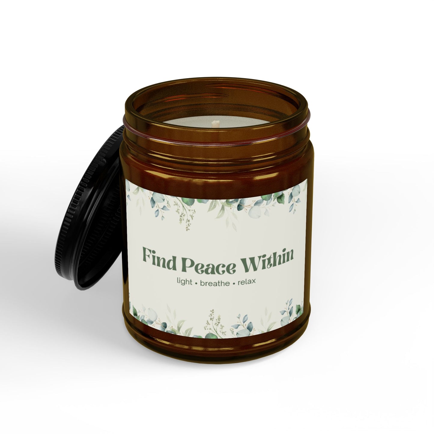Eucalyptus Lavender Soy Candle | Wellness Mindfulness Gift