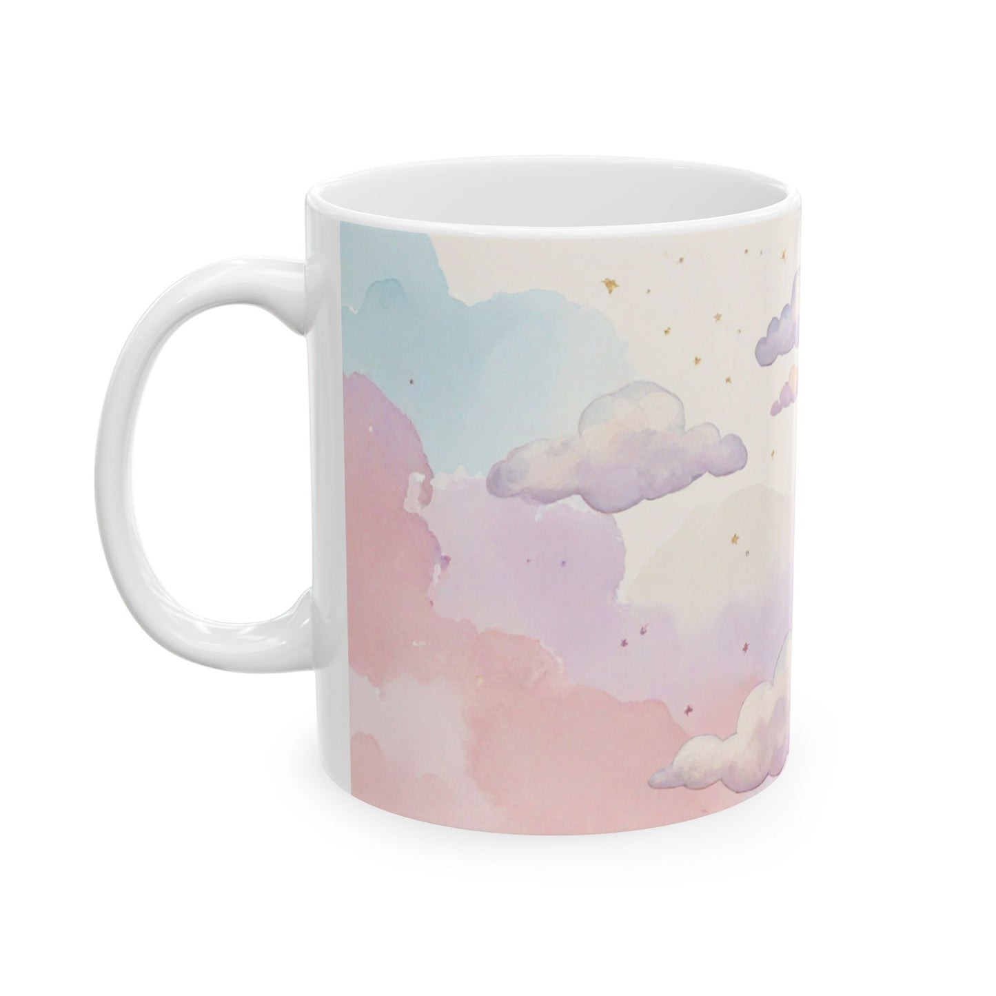 Ceramic Mug — Pastel Halloween Witch Pumpkin Night Sky (11oz, 15oz)