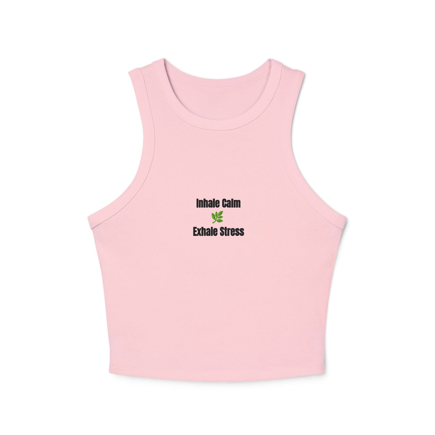 Botanical Leaf Pattern Women's Racer Tank | Eco-Minded Style