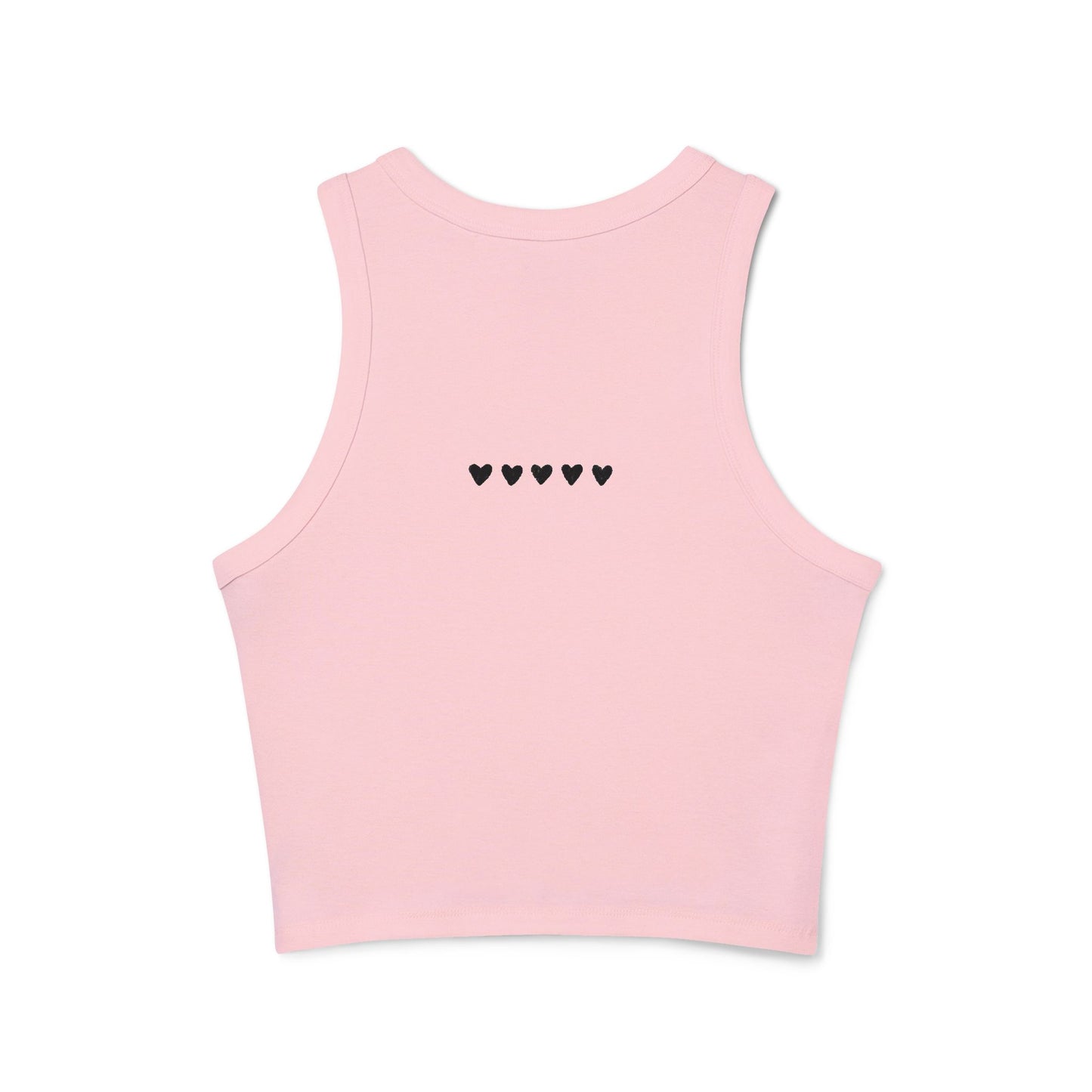 Heart Pattern Women's Racer Tank Top | Minimalist Graphic Tee