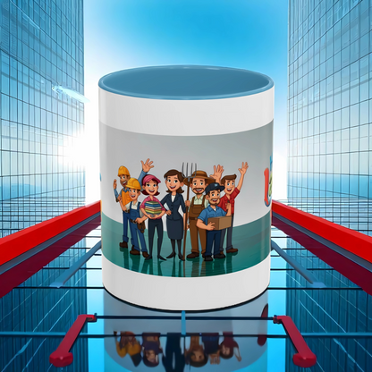 Happy Labor Day! Personalized Cartoon Mug - Worker Appreciation Gift