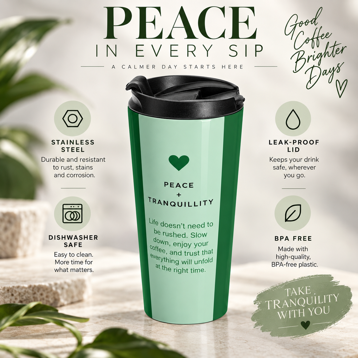 Pure Tranquility Insulated Mug