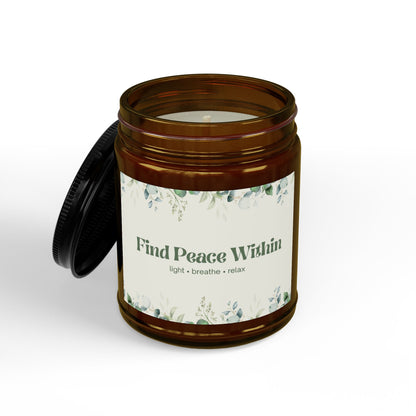 Eucalyptus Lavender Soy Candle | Wellness Mindfulness Gift