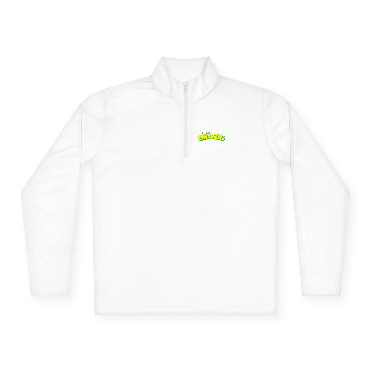 Brazil Vibrant Yellow Green Unisex Quarter-Zip Pullover