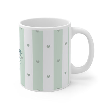 Peace Quote Ceramic Mug | Mindfulness Gift for Calm