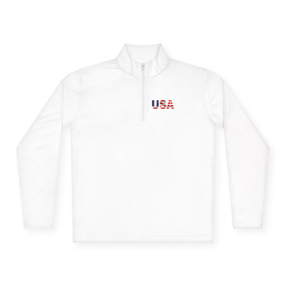Patriotic Statue of Liberty Quarter-Zip Pullover | USA Flag Design