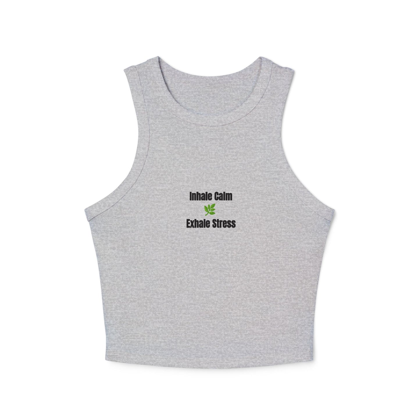 Botanical Leaf Pattern Women's Racer Tank | Eco-Minded Style