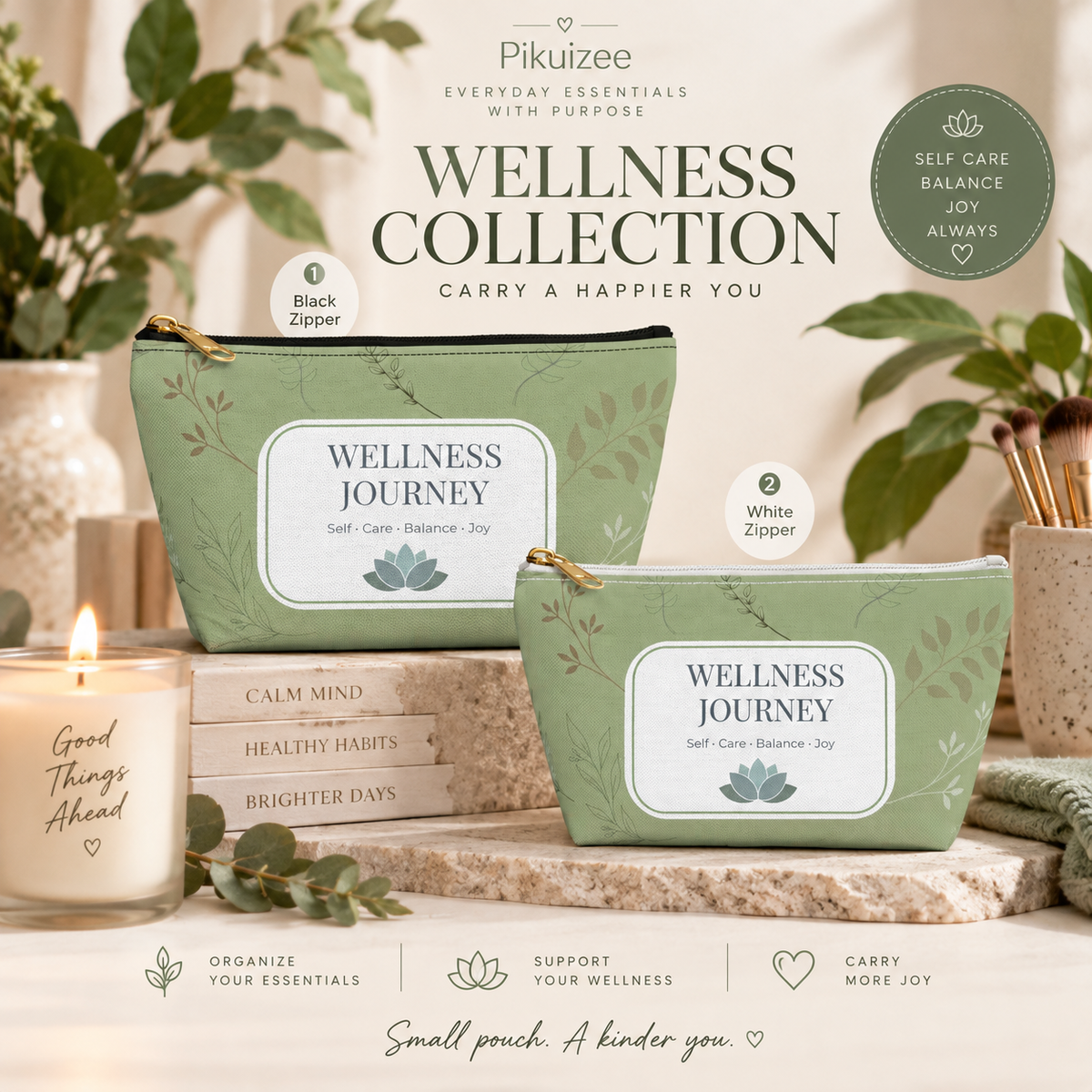 Wellness Journey Pouch Self-Care Organizer