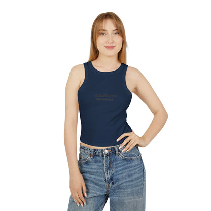 Purple Question Mark Pattern Racer Tank Top | Streetwear Design