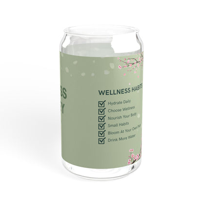 Wellness Journey Sipper Glass | Hydration Habit Tracker