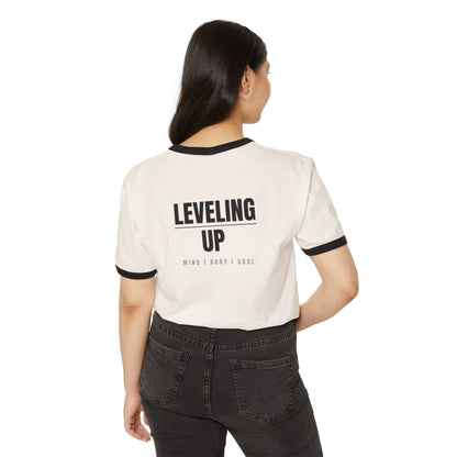 Mind Body Soul Leveling Up Unisex Ringer Tee | Motivational Gift