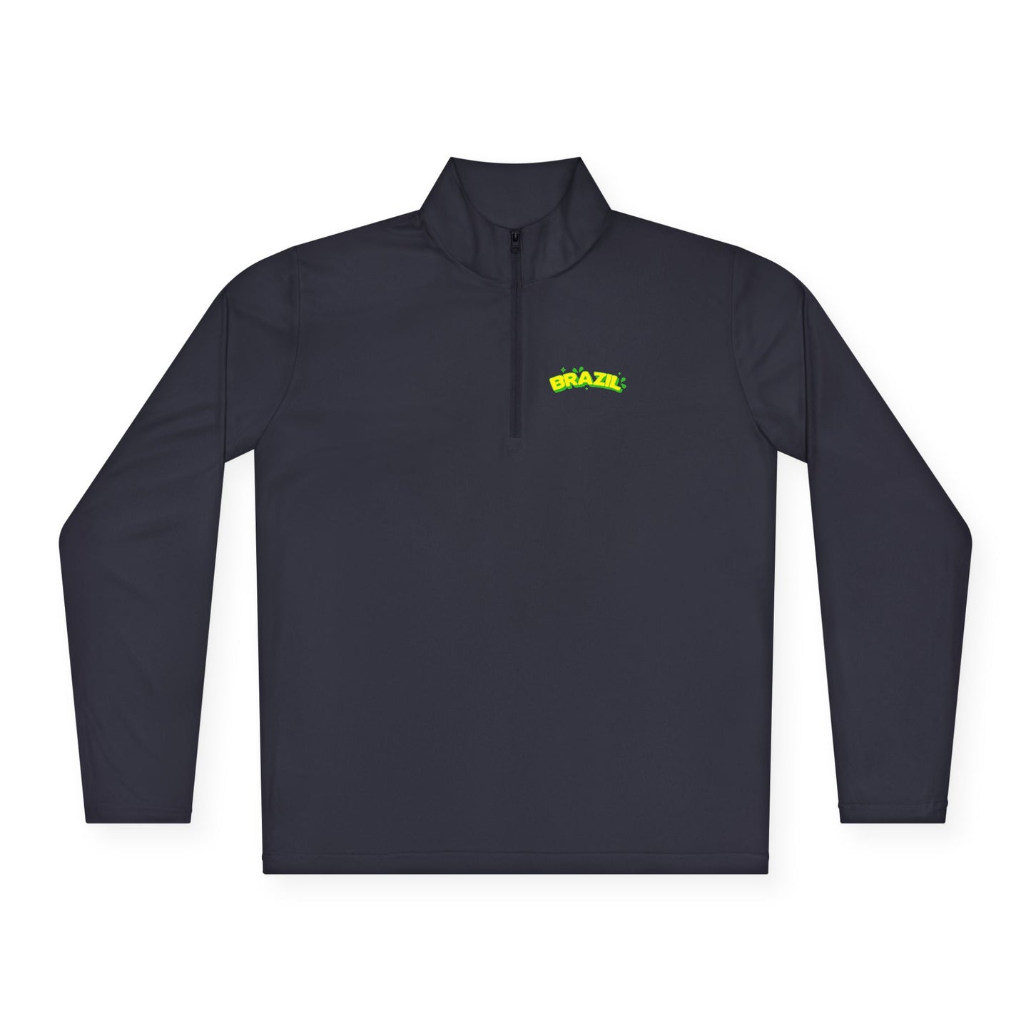 Brazil Vibrant Yellow Green Unisex Quarter-Zip Pullover