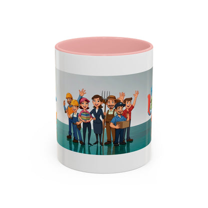 Happy Labor Day! Personalized Cartoon Mug - Worker Appreciation Gift