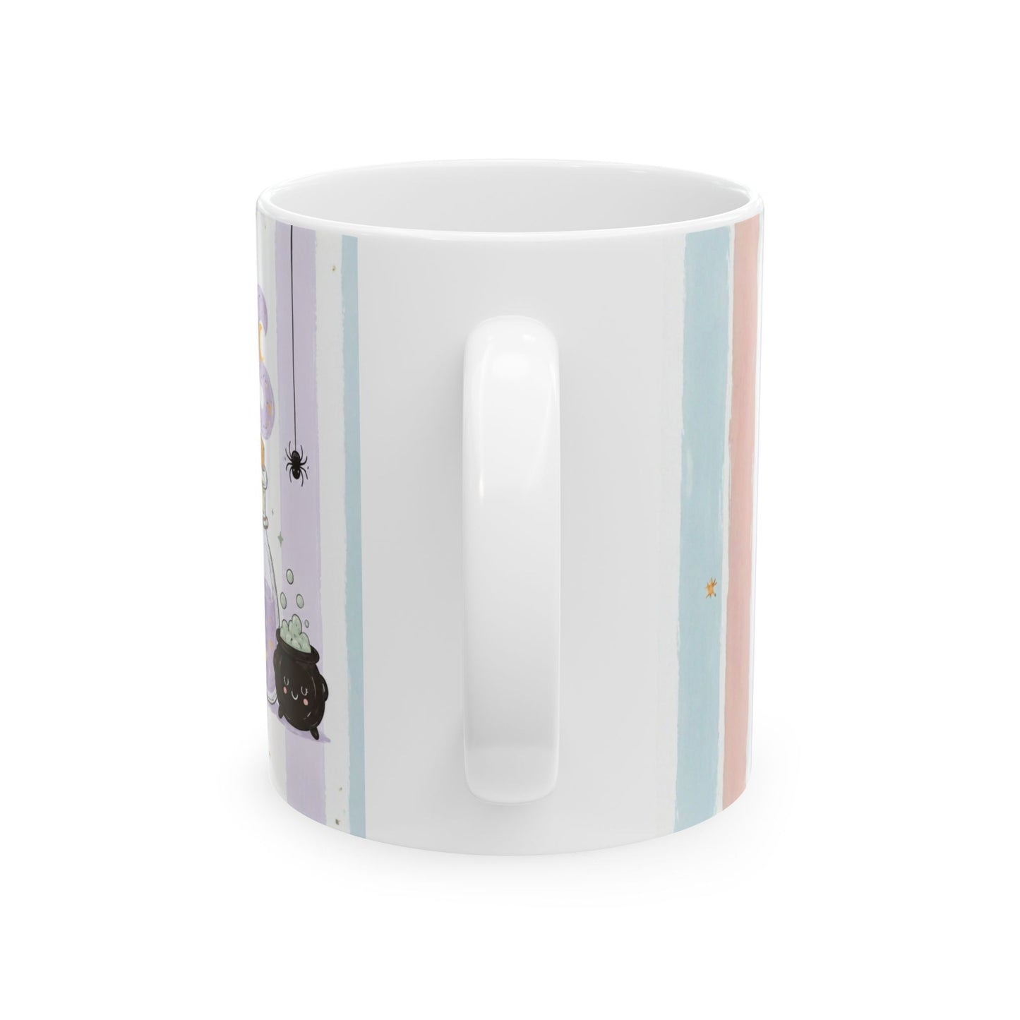 A Little Magic pastel stripes Mug | Cute witch cauldron design
