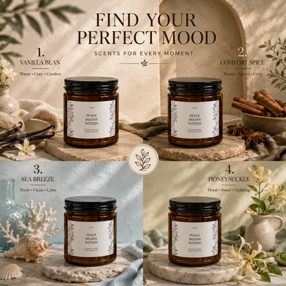 Peace Begins Within Soy Candle