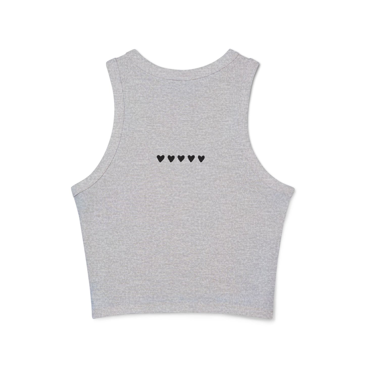 Heart Pattern Women's Racer Tank Top | Minimalist Graphic Tee