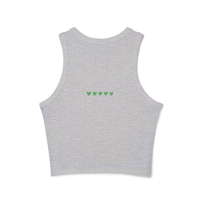 Peace Love Heart Women's Racer Tank Top | Mindful Fashion