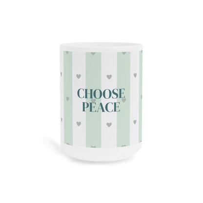 Peace Quote Ceramic Mug | Mindfulness Gift for Calm