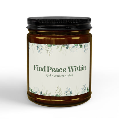 Eucalyptus Lavender Soy Candle | Wellness Mindfulness Gift