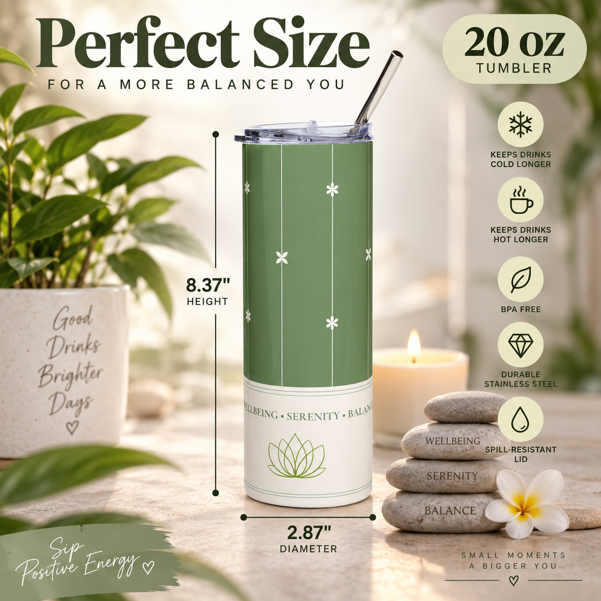 Serenity Slim Stainless Tumbler