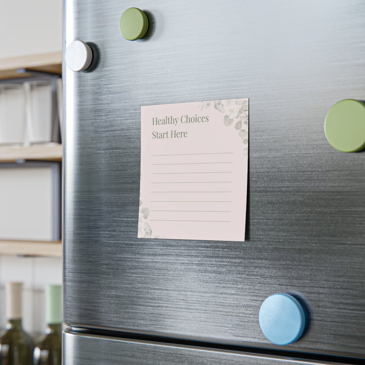 Healthy Choices Floral Sticky Notes | Wellness Reminder Pads