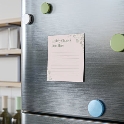 Healthy Choices Floral Sticky Notes | Wellness Reminder Pads