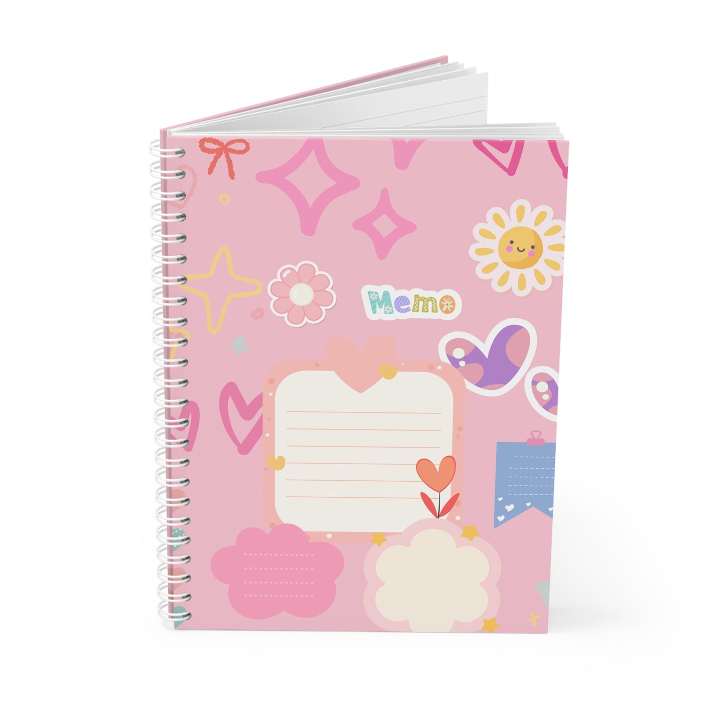 Cute Memo Spiral Notebook | Kawaii School Journal
