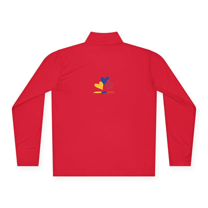 Colombia Flag Heart Unisex Quarter-Zip Pullover | Patriotic Pride