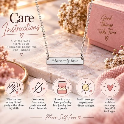 More Self Love Bar Necklace