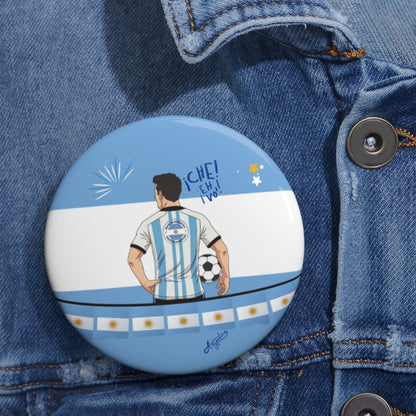 Argentine Football Player Pin Button | Soccer Fan Gift