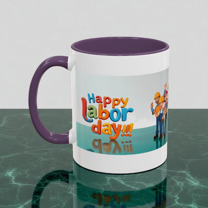 Happy Labor Day! Personalized Cartoon Mug - Worker Appreciation Gift