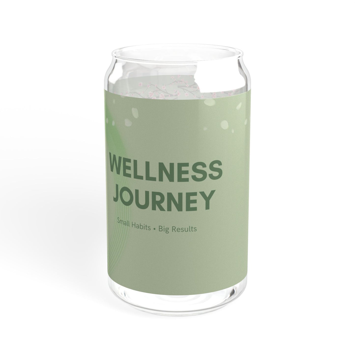 Wellness Journey Sipper Glass | Hydration Habit Tracker
