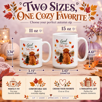 Autumn Animals Ceramic Mug | Cozy Fall Gift for Pet Lovers