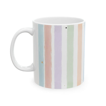 A Little Magic pastel stripes Mug | Cute witch cauldron design