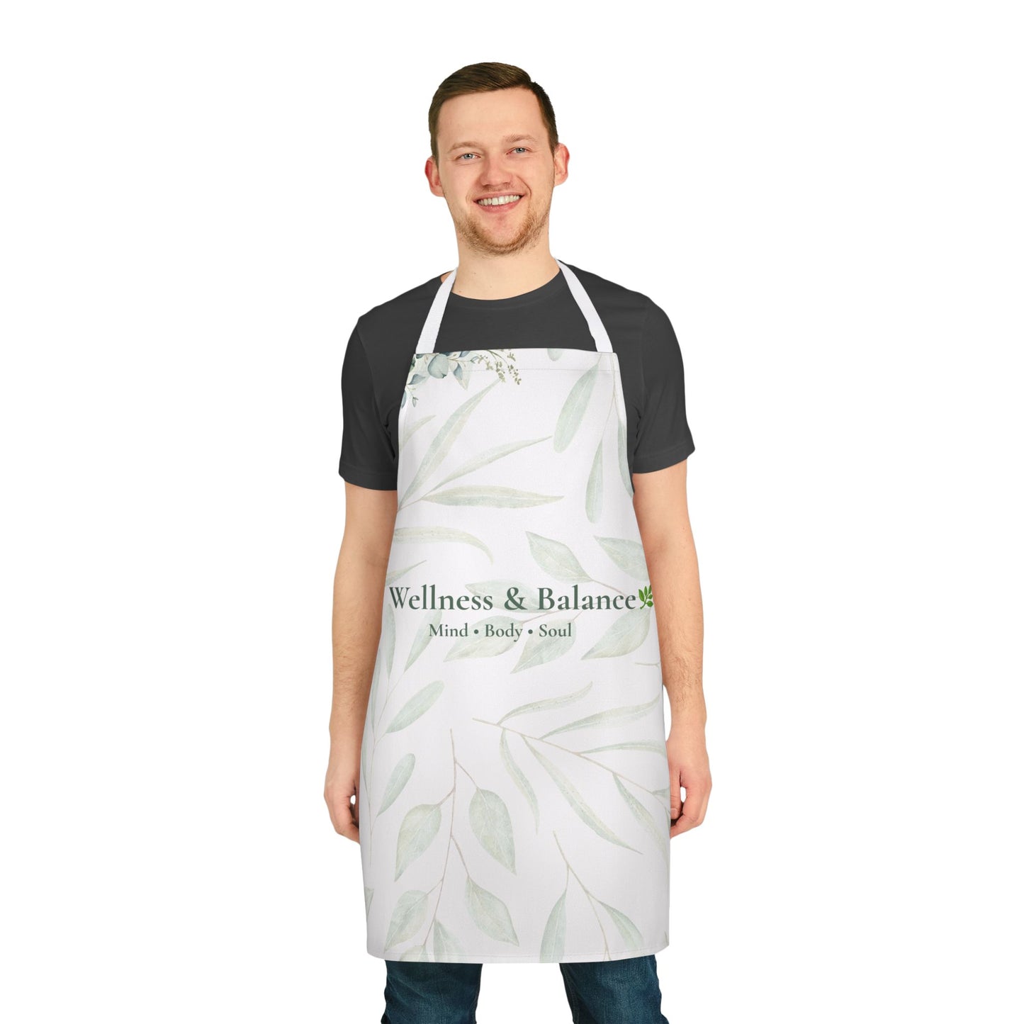Wellness & Balance Botanical Apron | Mindful Living Kitchen Wear