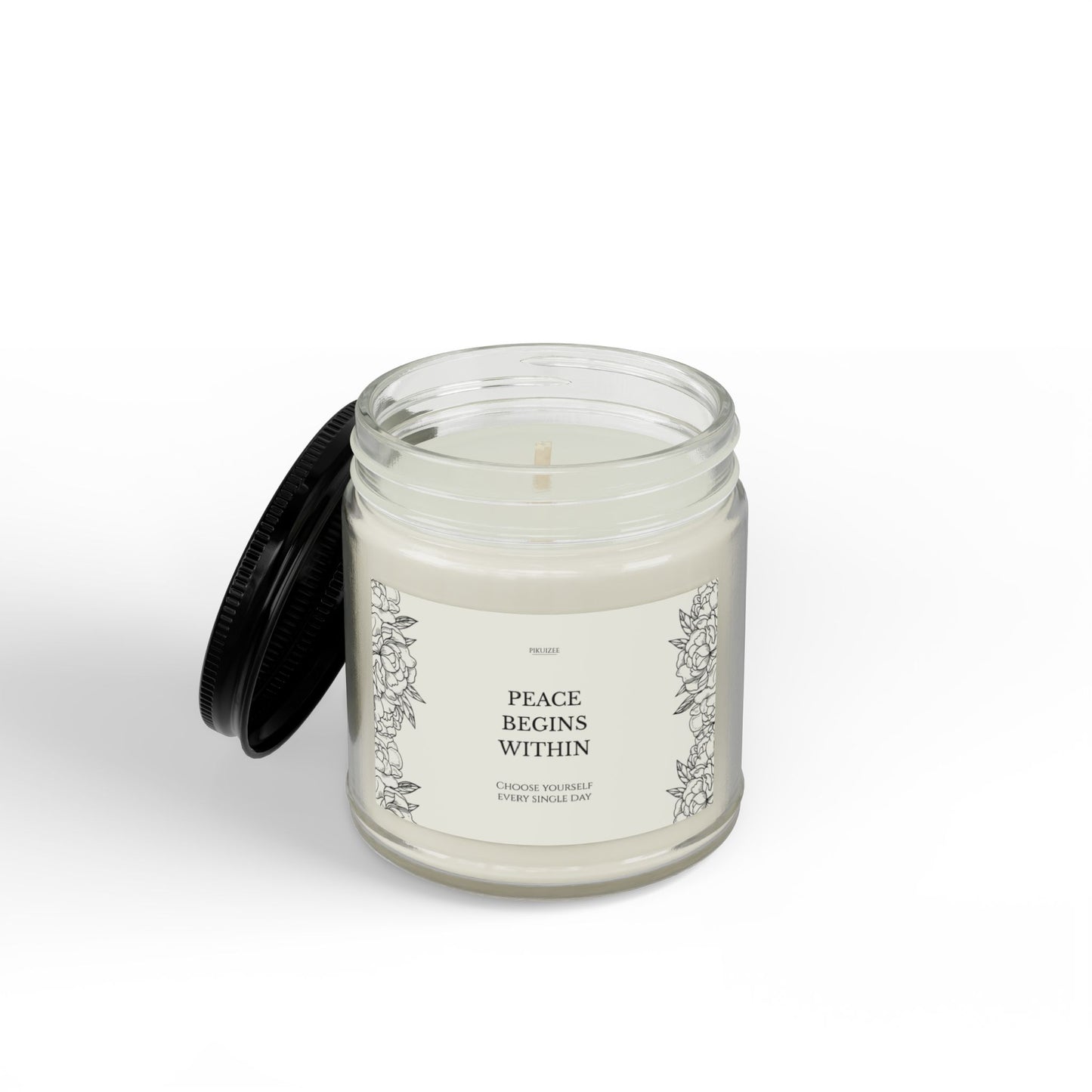 Peace Within Motivational Scented Soy Candle | Wellness Gift