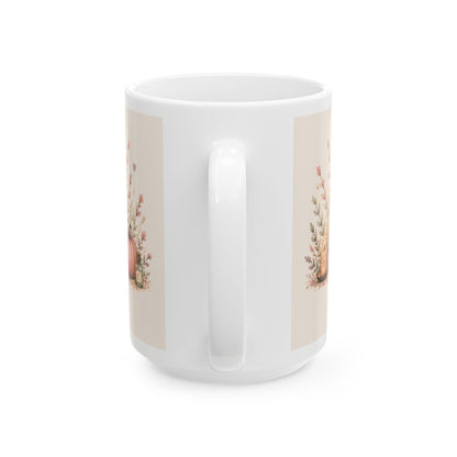 Cozy Witch Girl Reading Mug | Ceramic Coffee Cup